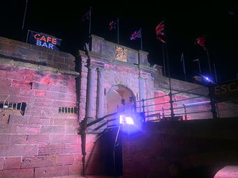 Fort Perch Rock lit up pink for breast screening awareness